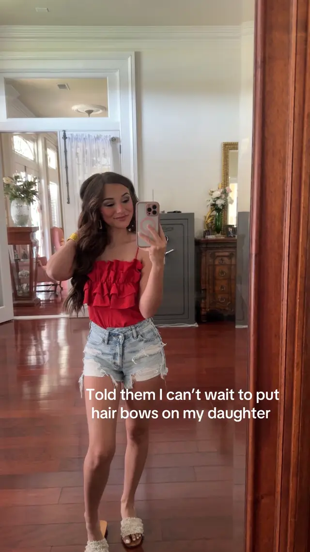 A post by @beka3 on TikTok caption: No bow=no go 🤪 @🎀CurlinBowCo🎀 @Curlin Bow Co. 🎀 #fyp #momlife #girlmom #pinkbow 