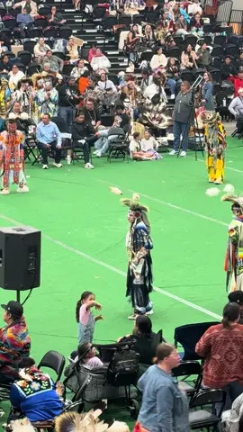 A post by @aiyanadesnomie on TikTok caption: In my mind I was jamming a lot harder LMFAO. Woman’s grass dance special at Fourbears #fourbears #grass #grassdance #womensgrass #josephhardy #powwow #nativetiktok 