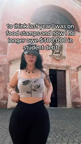 A post by @haleyquinn_la on TikTok caption: no more debt is nice 🥹