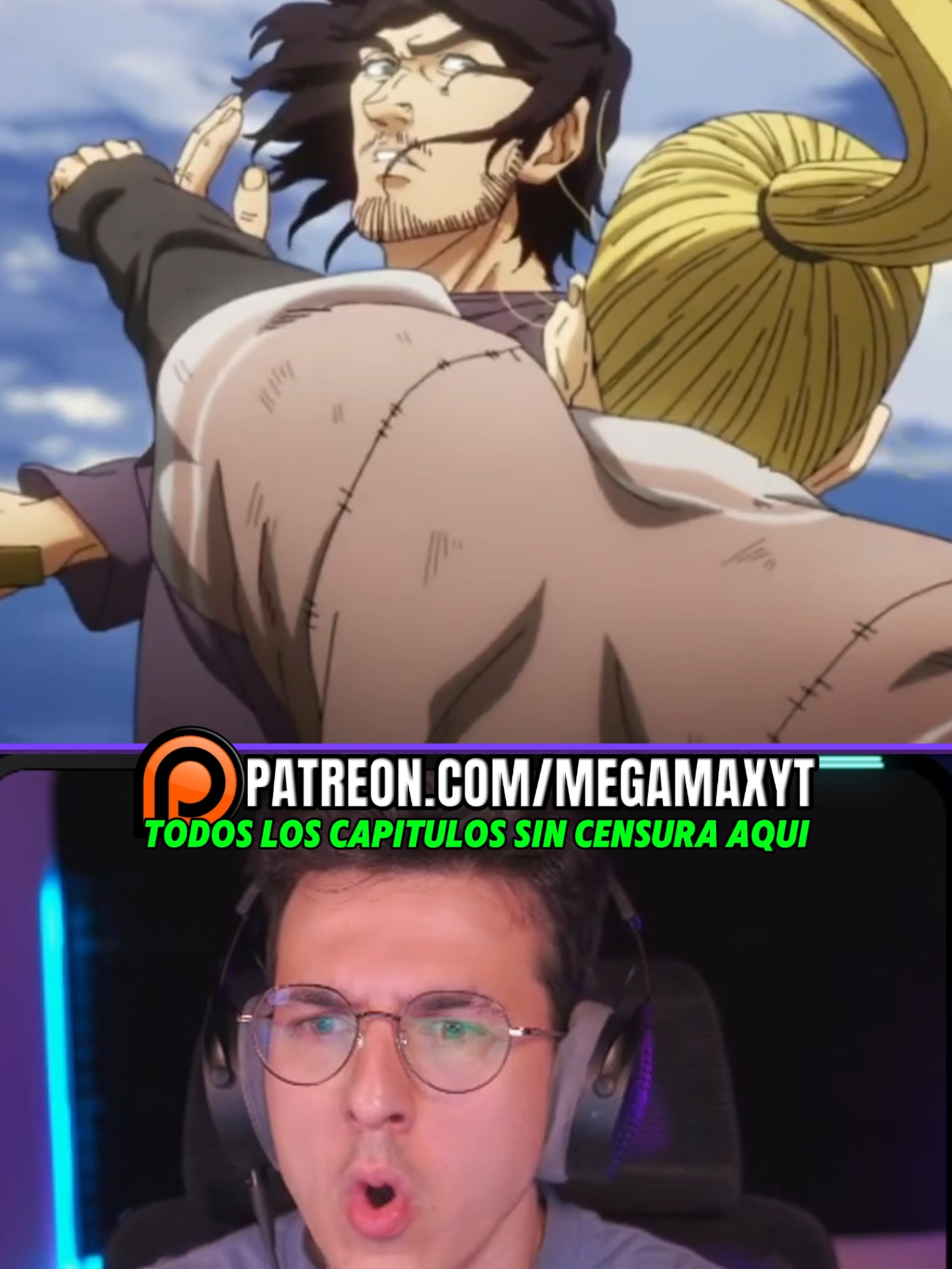 A post by @megamax on TikTok caption: ESTA NOCHE NOS VEMOS EN STREAM #vinlandsaga