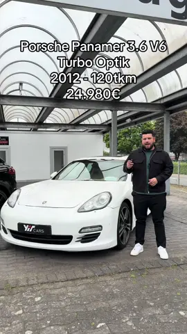A post by @yitcars on TikTok caption: Re-Import Porsche Panamera 3.6 V6 für 24980€ 🏎️ #capcut #yitcars #autohandel #autohaus #fyp #goviral #automobile #autos #porsche 