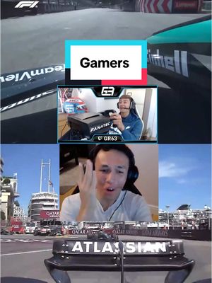 A post by @f1 on TikTok caption: the twitch quartet took centre stage in monaco 🤩 #F1 #formula1 #monacogp #monaco #Gaming #charlesleclerc #georgerussell #alexalbon 