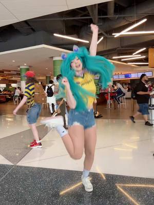 A post by @strifecos on TikTok caption: what country miku should I do next? #miku #hatsunemiku #australia #brazilmiku #momocon2025 #cosplaydance 