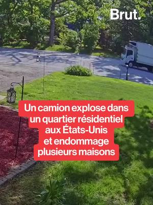 A post by @brutofficiel on TikTok caption: Un camion explose aux États-Unis et endommage plusieurs maisons. #sinformersurtiktok #usa🇺🇸 #illinois #explosion