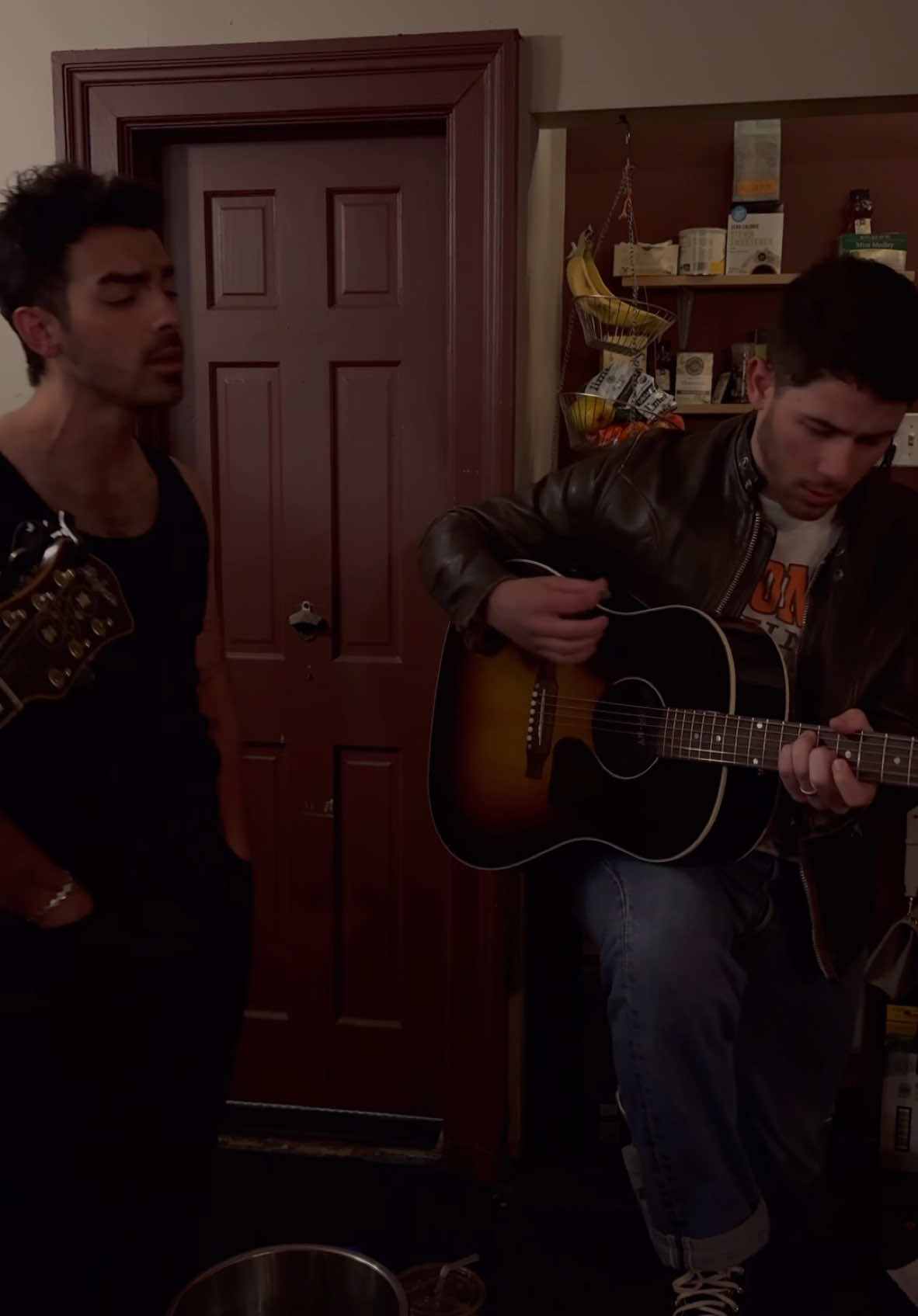 A post by @jonasbrothers on TikTok caption: a little unreleased “When You Know” backstage at Joe & Friends 🤎 Greetings From Your Hometown album out Aug. 8th 