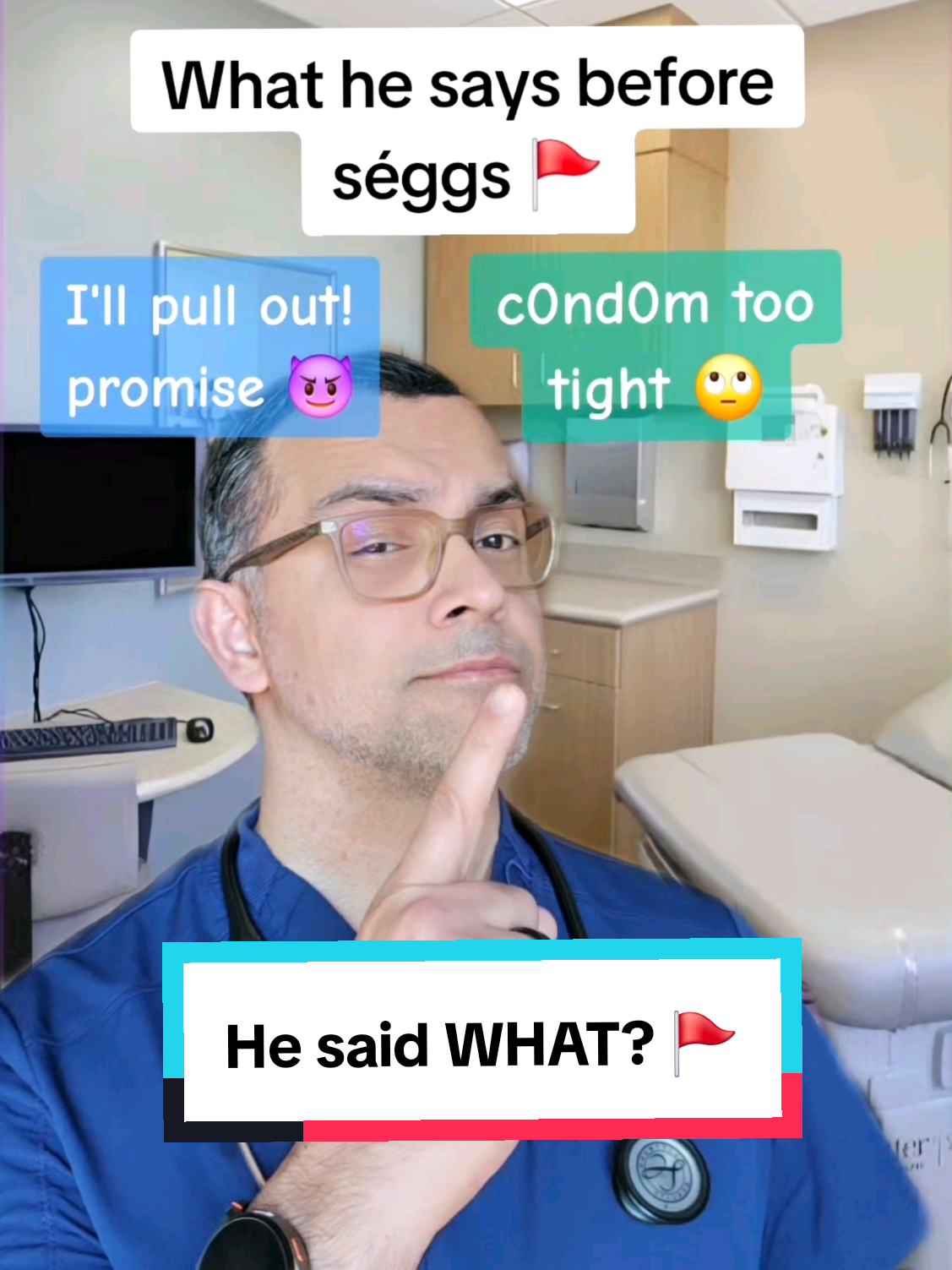 A post by @doctor.siya on TikTok caption: Girl, RUN!! 🏃🏻‍♀️🏃🏼‍♀️🏃🏾‍♀️ If a guy says these things before seggs, it’s not sweet, it’s strategic. These lines are often used to pressure, guilt, or avoid responsibility. Your body, your choice, your safety! 🙌🏼⁣ ⁣ Here’s what you should know:⁣ ⁣ "I’ll pull out" is NOT protection.⁣ "C0nd0m’s too tight" is not a valid excuse.⁣ STIs don’t care if he says he’s clean.⁣ "Only the tip" is still seggs, still risky, still needs consent.⁣ ⁣ You deserve respect, honesty, and real consent, not half-truths and excuses. Don’t let anyone rush you or play games with your body.⁣ ⁣ Normalize saying no. Normalize protection. Normalize knowing your worth.  #womenshealth #redflags #educate #doctor 
