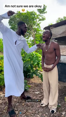 A post by @24ghcomedy2 on TikTok caption: Am not sure we are okay 😂😂😂😂😂#trendingghanatiktok🇬🇭🇬🇭 #24ghcomedy2🤪😅🤣🤣 #ghanatiktokers🇬🇭🇬🇭🇬🇭🇳🇬🇳🇬🇳🇬_uk🇬🇧🇬🇧🇬🇧 #24ghcomedy2🤪😅🤣🤣 #tiktokghana🇬🇭fyp💫❤️❤️🔥foryoupage #barcelonafc #trendingghanatiktok🇬🇭 #barcelonafc #tiktoknigeria🇳🇬🙏❤️✅ #24ghcomedy2 #fypシ゚viral🖤  This video doesn’t support violence TikTok.