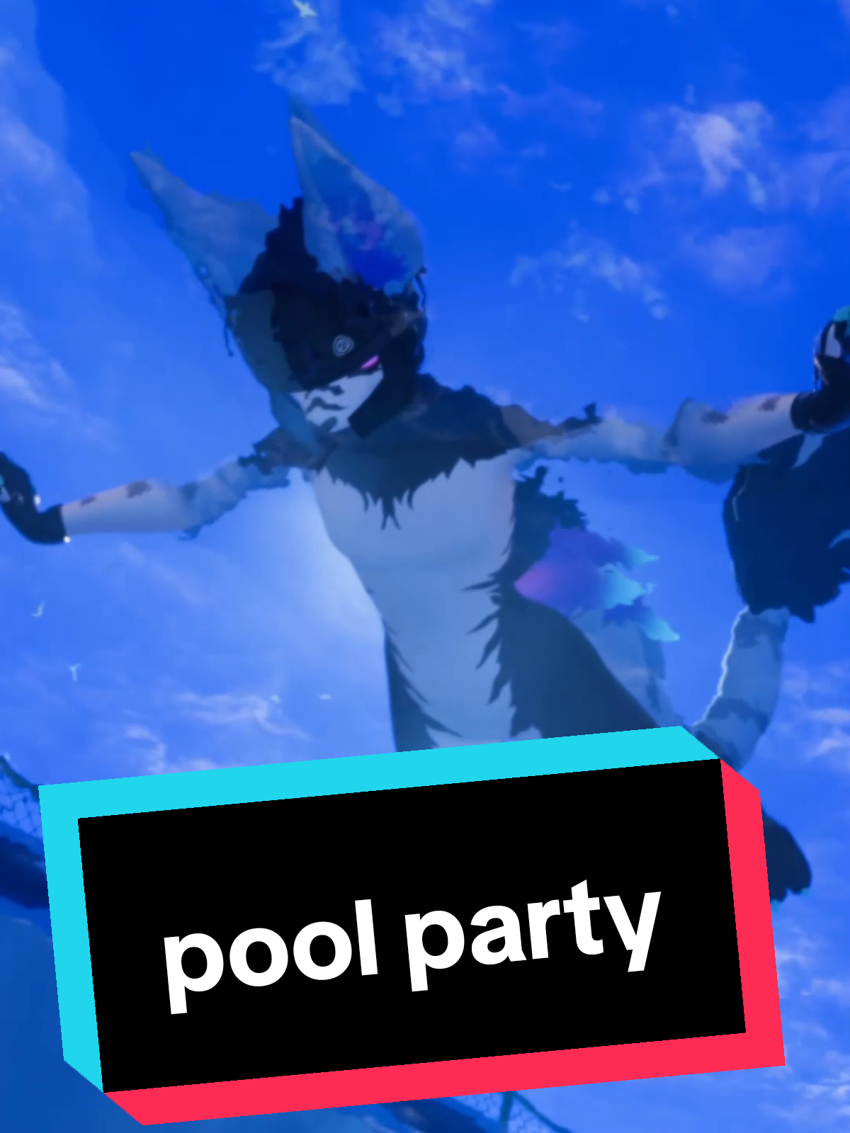 A post by @pupperdavey on TikTok caption: you're invited! (with @brodiemckie6 @Qween Charlie ) #poolparty #pool #furry #furrymeme #vrchat #vtuber #vr #vrc #fyp #animation 