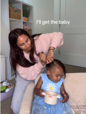 A post by @morganbaiiley on TikTok caption: cooking up hose !!🙂‍↕️ #fyp #morganbaiiley #sahm #toddlermom #geegerweegerfeeger #hairtok #babyhair #babytalk 
