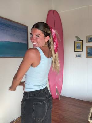 A post by @ajcoastal on TikTok caption: Why did it take me this long to put a bandana in my pony though 