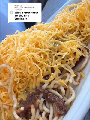 A post by @nate_wyatt on TikTok caption: Replying to @user2215630725405 Skyline was the first place I went to when I got back to Cincinnati. I need to go to Waffle House next lol. @Skyline Chili 