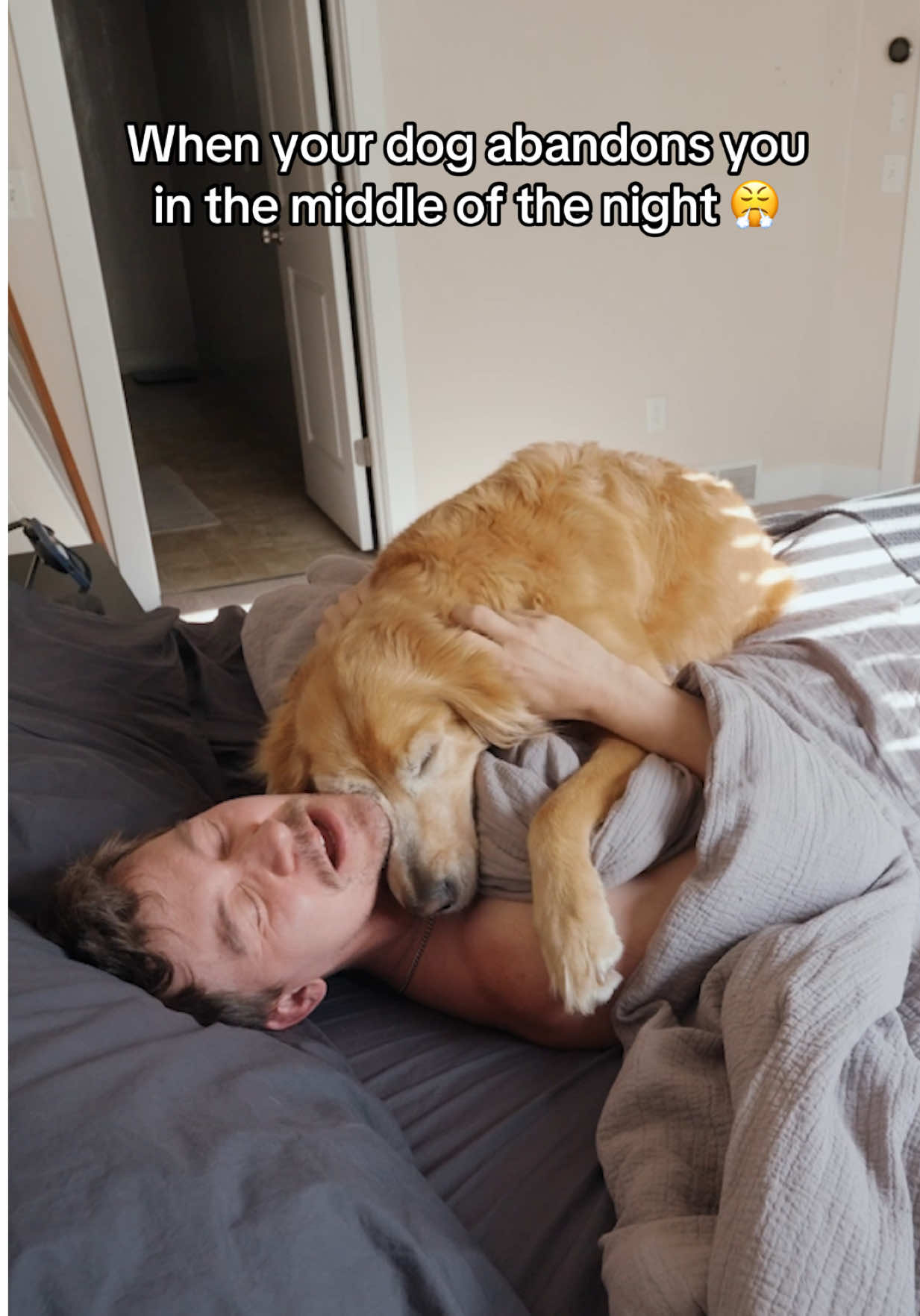 A post by @adventuringwithnala on TikTok caption: When I wake up all alone and she’s nowhere to be found 😭