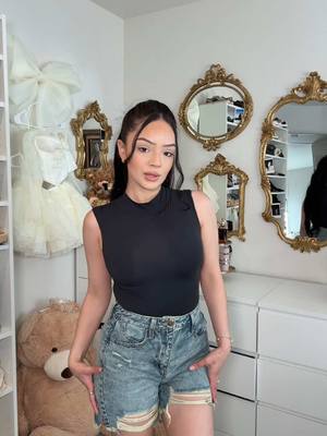 A post by @sofia.arrayales on TikTok caption: @Fashion Nova can’t resist ripped denim shorts 🫶🏻