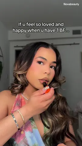 A post by @citygurlzup on TikTok caption: 🥹🤪🤭 @Nova Beauty Lipstick: Bet + Cheek powder: Sass