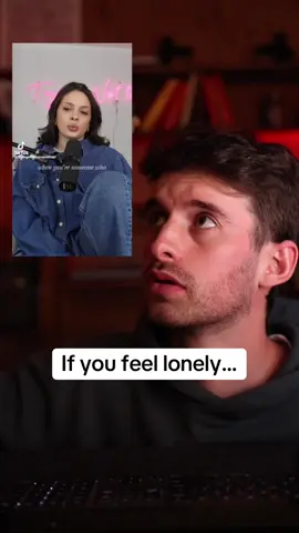 A post by @joeykidney on TikTok caption: for anyone who feels lonely original video: @Trying Not to Care  #lonely #Stitch #advice 