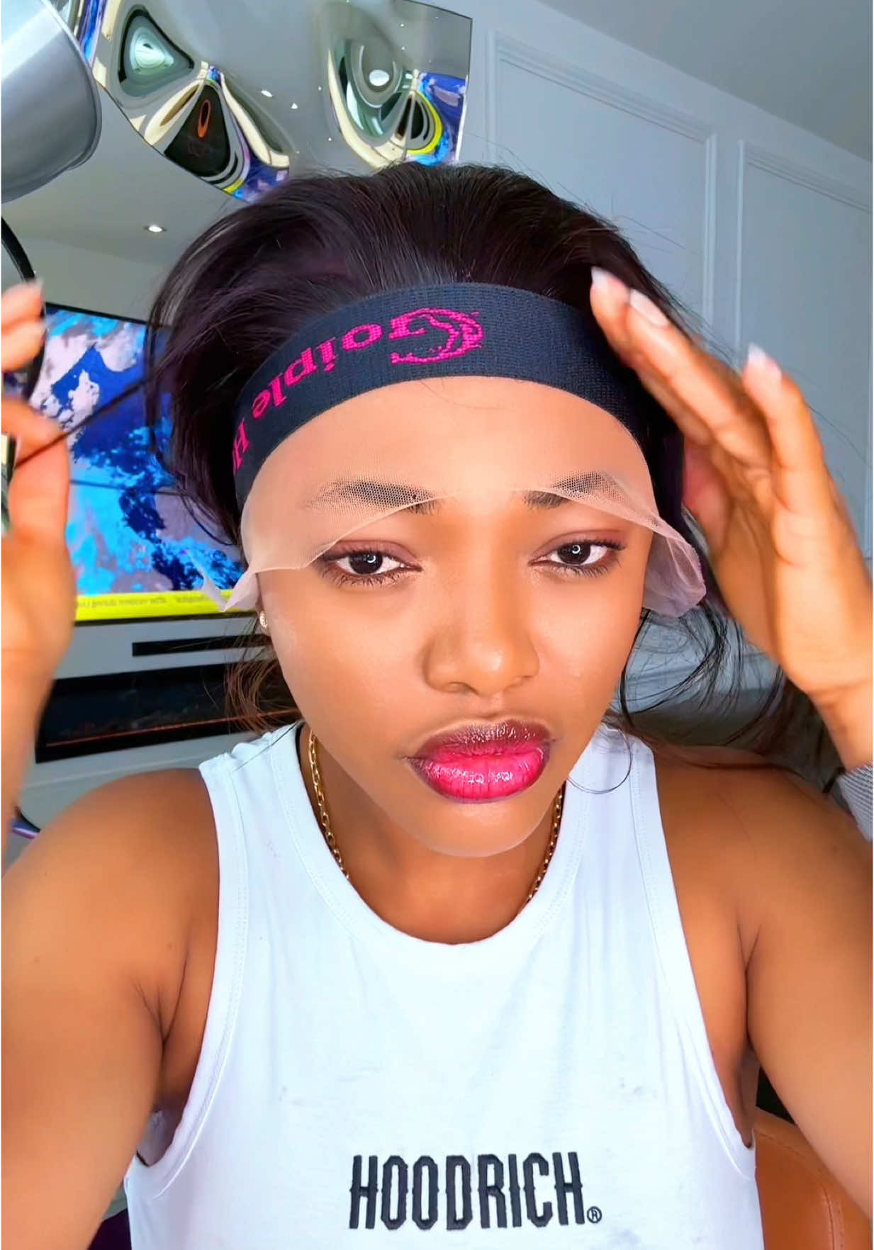 A post by @olivia_chukwu on TikTok caption: Let’s capenter this wig to my head 😂 #olivia_chukwu 