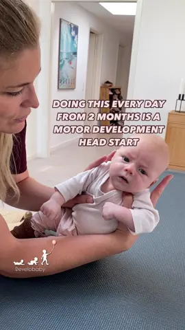 A post by @develobaby on TikTok caption: A good habit to develop from the start is picking your baby up sideways. Of course, you’ll need time to learn how to carry and lift your newborn, but once you’re comfortable, you can start as shown in the video. ❗️Ensure your baby’s head doesn’t hang down; support it with your finger if necessary❗️ Lift in a tipping motion rather than a straight upward lift, and do it as slowly as possible. This daily habit will help your baby strengthen the muscles needed for rolling and crawling later. Let me know if this was helpful to you! With love, Maria ♥️ (Your pediatric physical therapist from Denmark 🇩🇰)  . . . . . #Babypt #paediatricpt #paediatricot #strongbaby #babyexercises  #babyhack  #newborn #babyexercise #nappychange #sensoryintegration  #momhack #babyplay #motordevelopment  #montessoriparenting #montessori #flathead #babytips #babydevelopment 