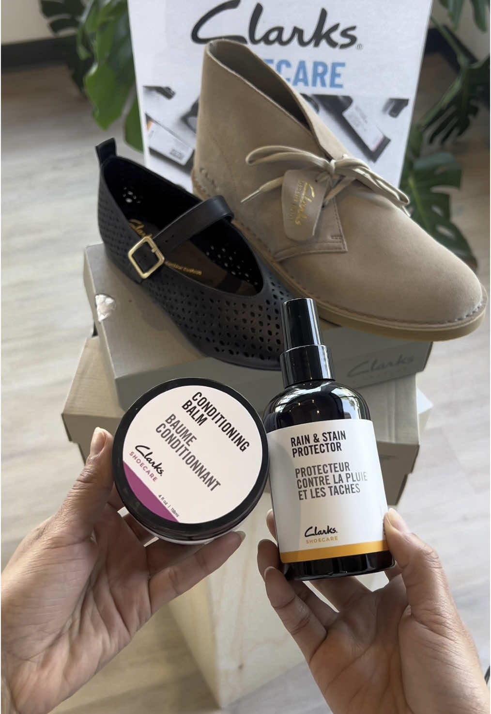 A post by @clarks on TikTok caption: More cleaning accessories to keep that ‘new pair look’ year round 🧼 #clarks #fyp #shoecleaning 