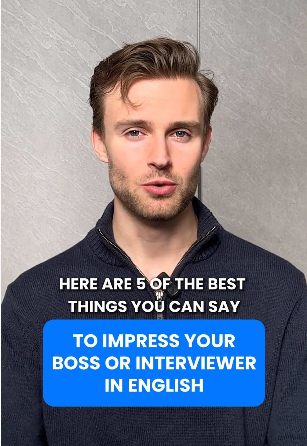 A post by @englishattheready on TikTok caption: 💼 Say THIS in a job interview 