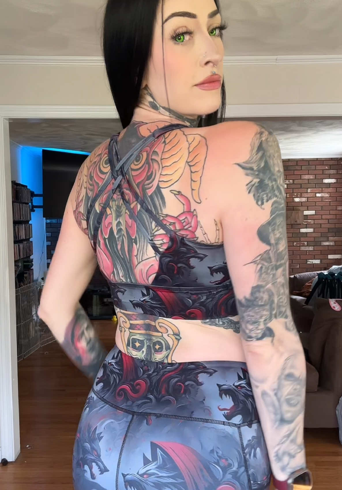 A post by @zombae.undead on TikTok caption: WEREWOLF 🐺 CRYPTIDS LINE 👀 obsessed is an understatement @Constantly Varied Gear #alternative #fitness #goth 