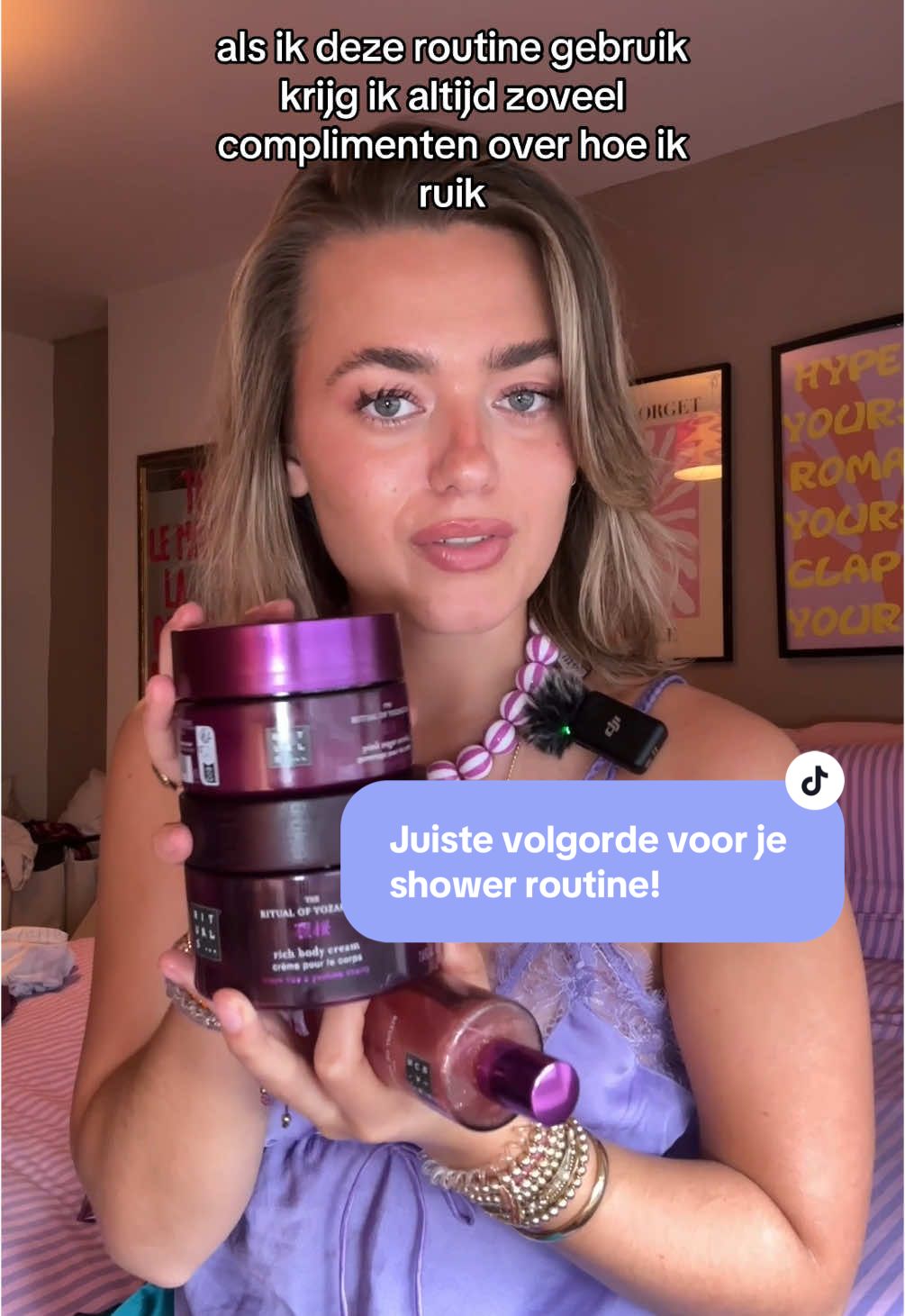 A post by @guusje.willemse on TikTok caption: Dat laatste product vergeet iedereen maar is CRUCIAAL bij je #blackshowertock routine!!! 🫧🪩 Zo blij dat de hele Yozakura lijn terug is! #advertentie #showerroutine #ritualscosmetics @Rituals #yozakura