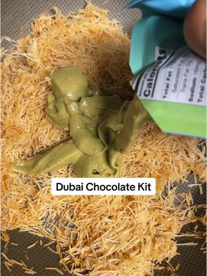 A post by @kassieemariee on TikTok caption: Finally Got My Hands On This Infamous Dubai Chocolate Kit! #dubaichocolate #chocolate #pistachio #kit #goodies #tiktokshop #fypシ #viral 
