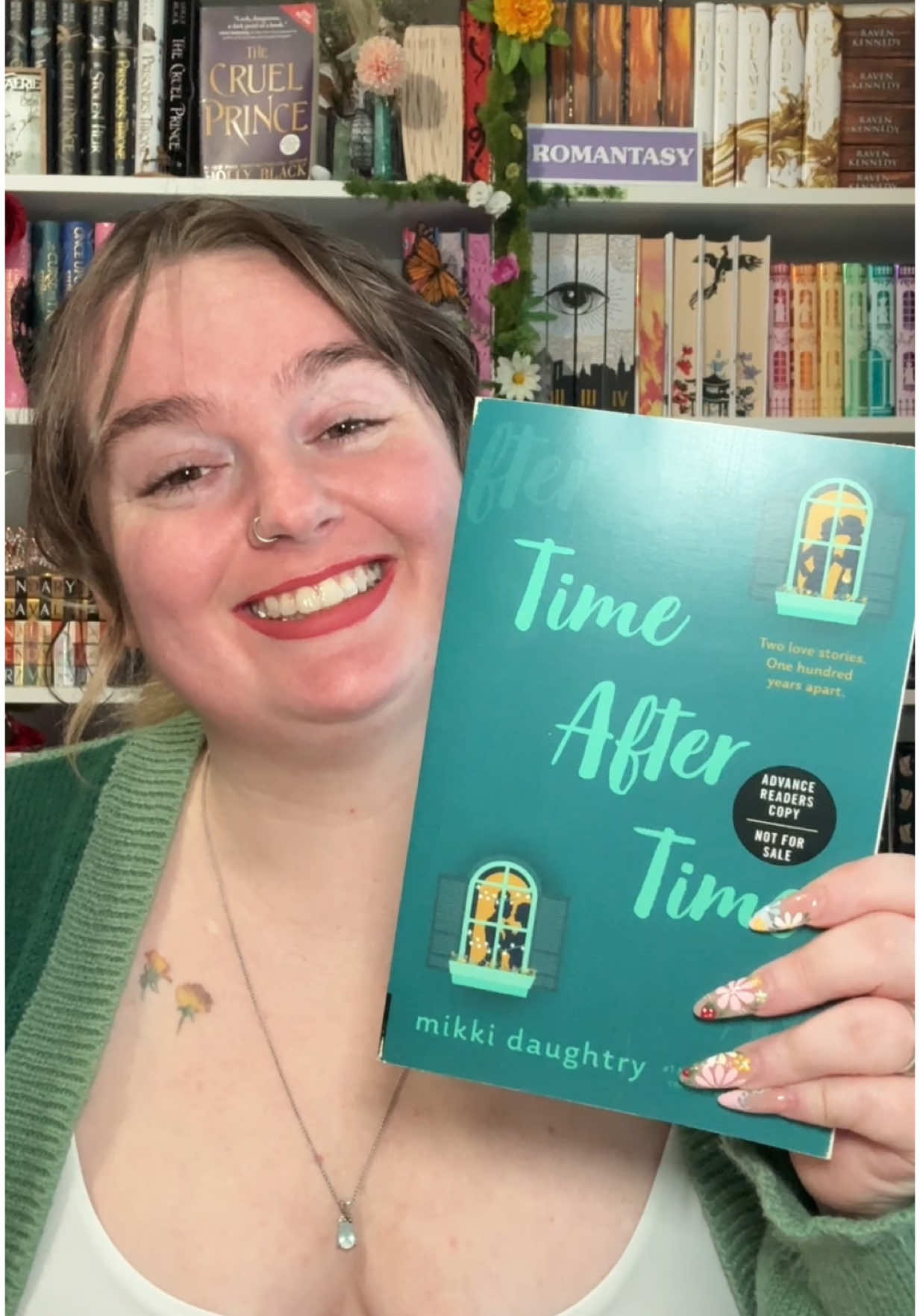 A post by @fictional.deanna on TikTok caption: OH MY GOD THIS BOOK 😭 #ad #TimeAfterTime #PenguinTeenPartner #BookTok #booktoker #bookish #bookrecs #sapphicbooks #yabookrecs #bookishthoughts 