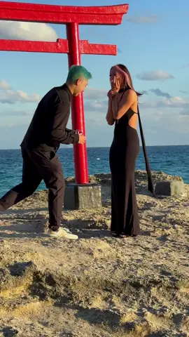 A post by @zhcyt on TikTok caption: She said yes! 💍 @JamesAllen | Engagement Rings 