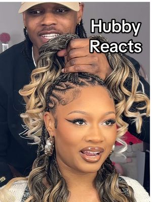 A post by @beatsbydeb on TikTok caption: professional with a hint of ✨BADDIE✨ #hubbyreacts braids by @Destinee’s Hair 💗 