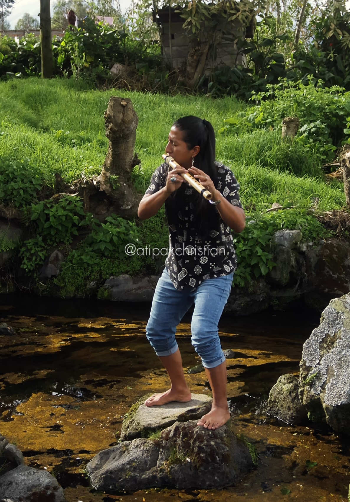 A post by @atipakchristian on TikTok caption: 🧘🏽‍♂️ Spirituality - Native American Flute Music 🪈 #nativemusic #nativeflute #andeanmusic 