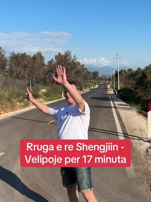 A post by @beribuzhi on TikTok caption: Kjo rruge ka qene e gjate edhe e mundimshme. Kesh me @Burim Pacolli n me testu. Bukuri e Zotit. #shengjin #velipoja #shqiperi #beratbuzhala 