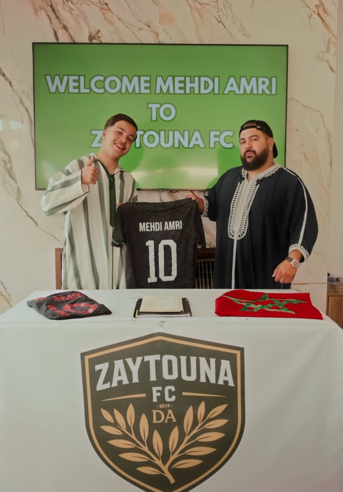 A post by @mehdi_amri_10 on TikTok caption: MEHDI ✍️ FC ZAYTOUNA 🇲🇦 here we go‼️ RDV F KICK 🎥