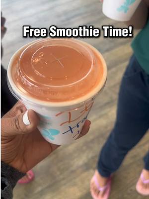 A post by @heyimdee_ on TikTok caption: Free Smoothies today 5/28 until 7pm at #tropicalsmoothiecafe  #freefood #smoothies 