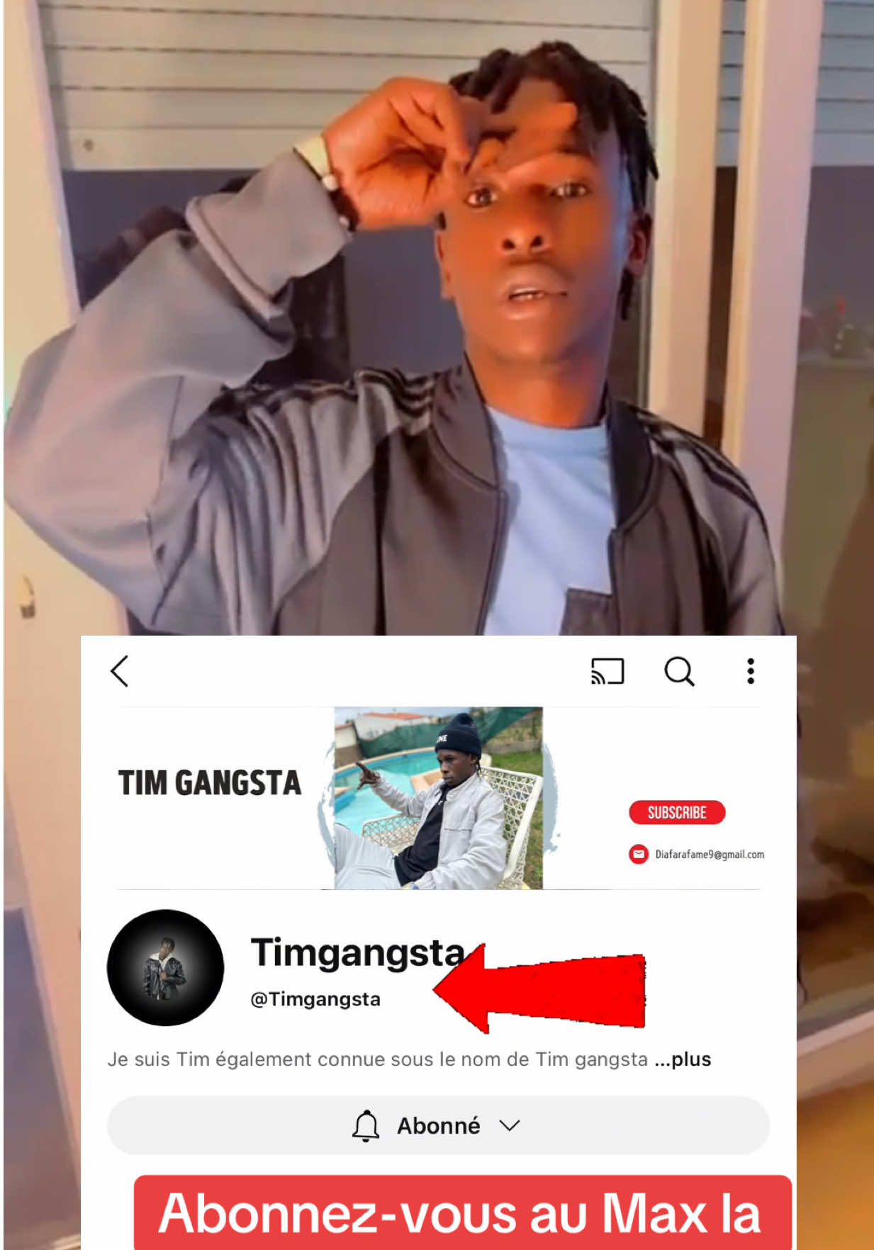 A post by @timgangstaofficiel on TikTok caption: Allez vous abonner au max la famille #Tim_Gangsta #soninke #soninke 