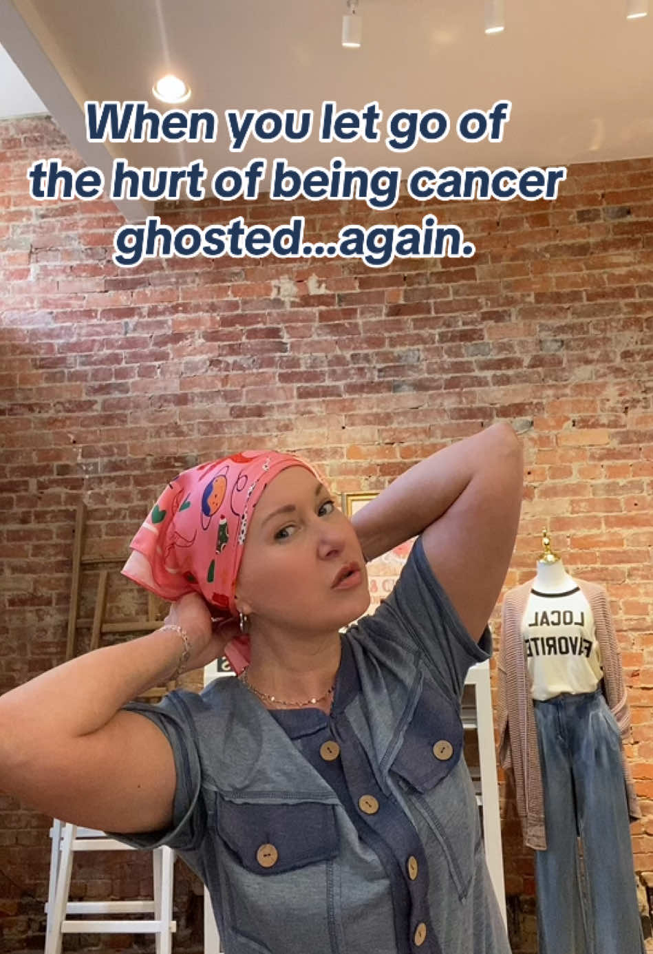 A post by @rivervalleydesigns on TikTok caption: Really, it’s a gift. It leaves you more energy to be there for the real ones. And I’m blessed with plenty of those. Let’s get to healing, then! #postcancerlife #cancer #breastcancer #chemotherapy #healingfromcancer 