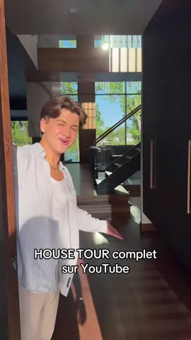 A post by @marcantoinedelage_ on TikTok caption: J’ai publié le HOUSE TOUR complet sur YouTube, le lien est en bio!!😌 En ayant regardé, avez-vous une pièce préférée??🏡 