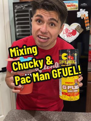 A post by @dannydorito23 on TikTok caption: Replying to @MattTolbert  What two flavors do you want us to mix next?! 😂 @G FUEL Energy #gfuel #mix #tastetest #family 