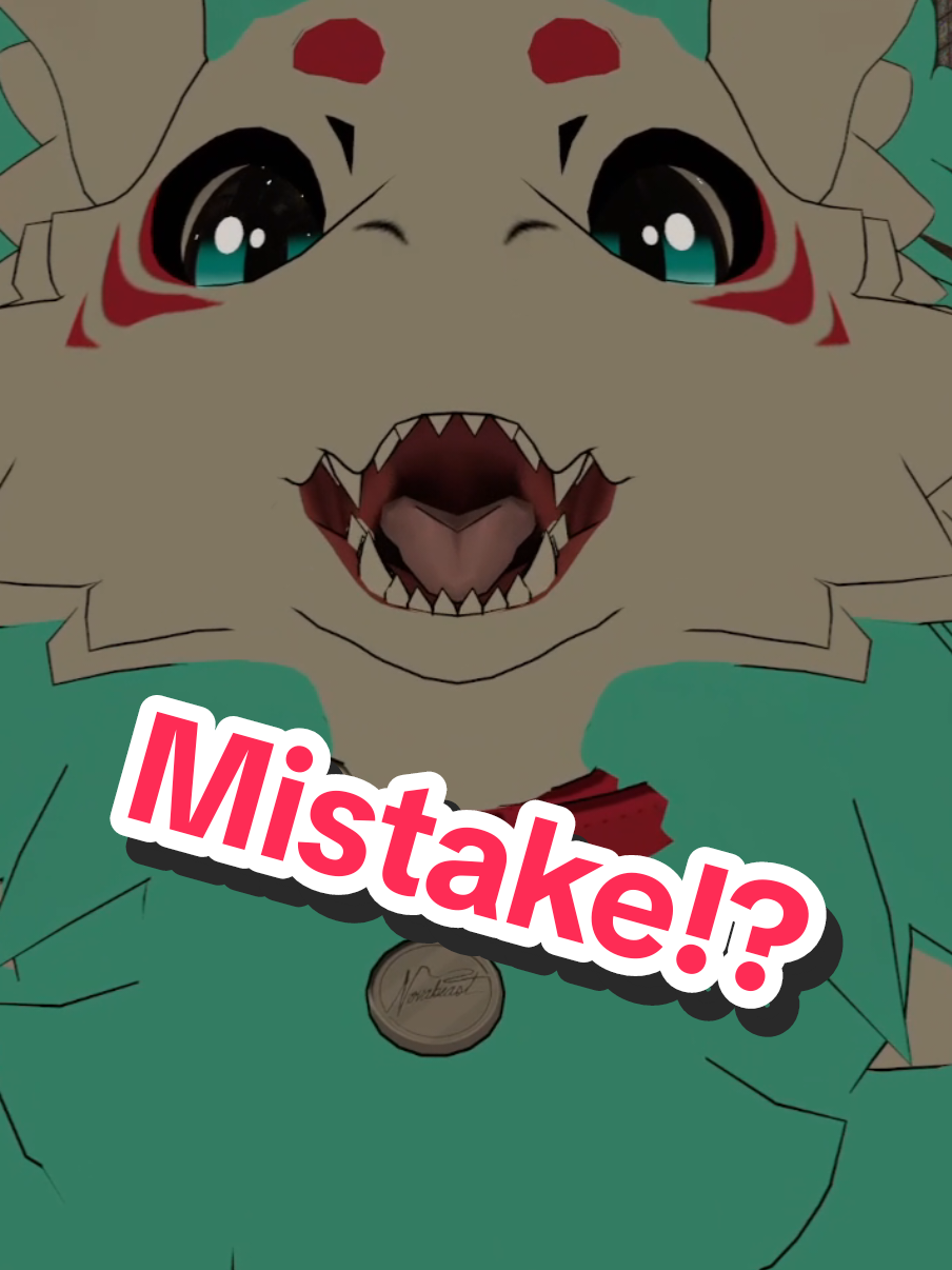 A post by @ on TikTok caption: Mistake #rakurim #furriesoftiktok #vrchat #furrymemes #furries 