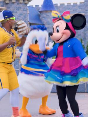 A post by @thesavbananas on TikTok caption: Banana Ball meets Disneyland😎 #disneyland #disney #bananaball #savannahbananas 