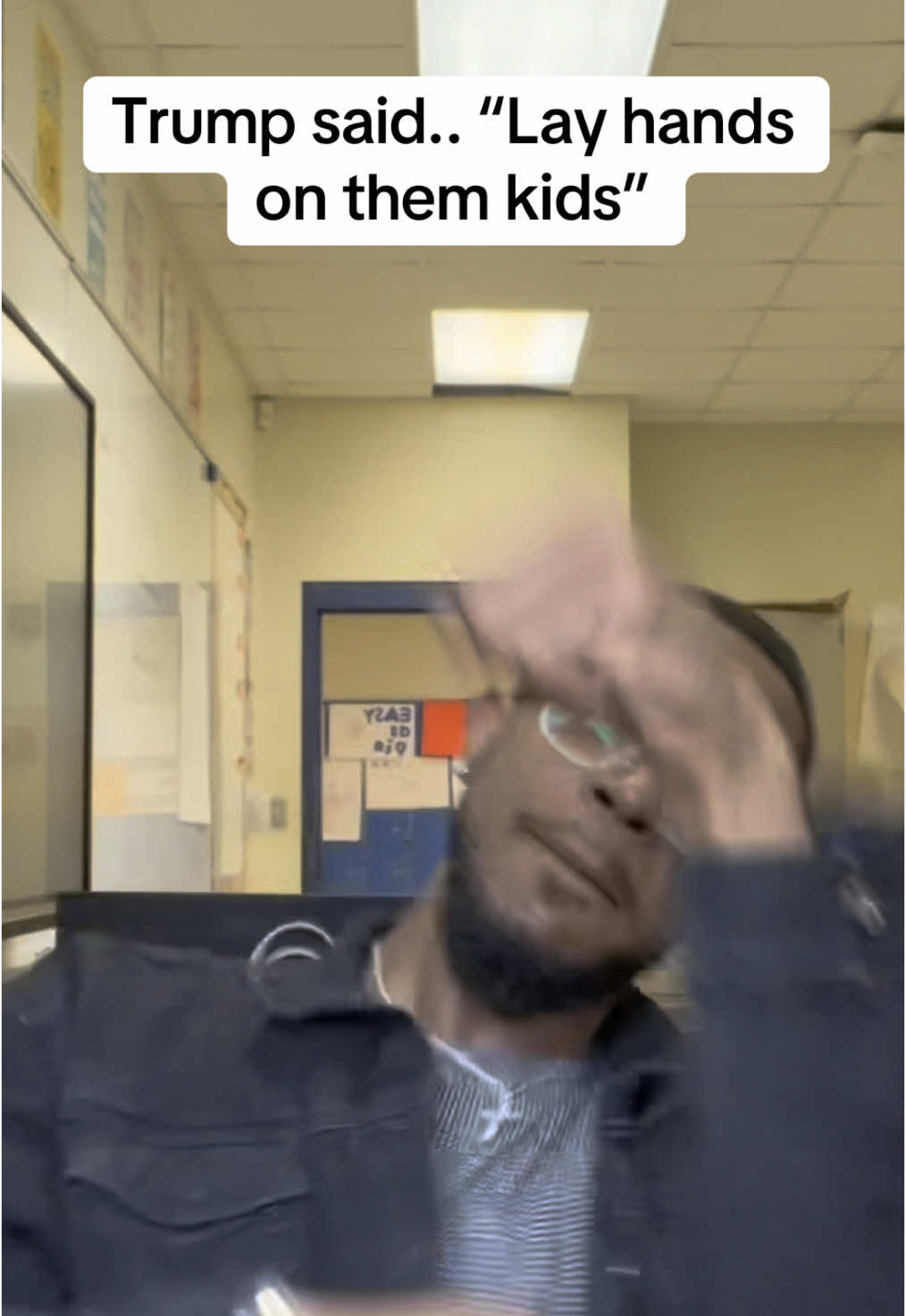 A post by @qbthedon on TikTok caption: Don’t let trump have you on no T-Shirt 😩 #fyp #viral #teachersoftiktok 