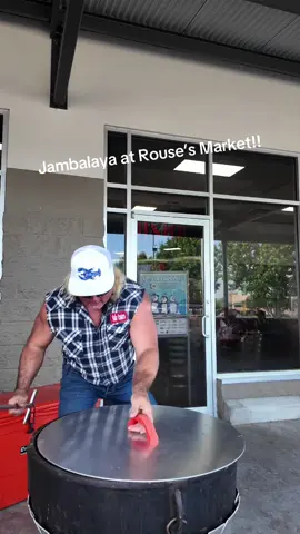 A post by @stalekracker on TikTok caption: Come along as we throw down this Jambalaya for Rouse's in Youngsville LA!!  You can now find all of our products in all the Rouses in the south!! #heatwave #cajun #cajunfood #jambalaya #JambalayaTime #JambalayaLove #rouses #rousesmarket #Louisiana #louisiana #louisianaproud