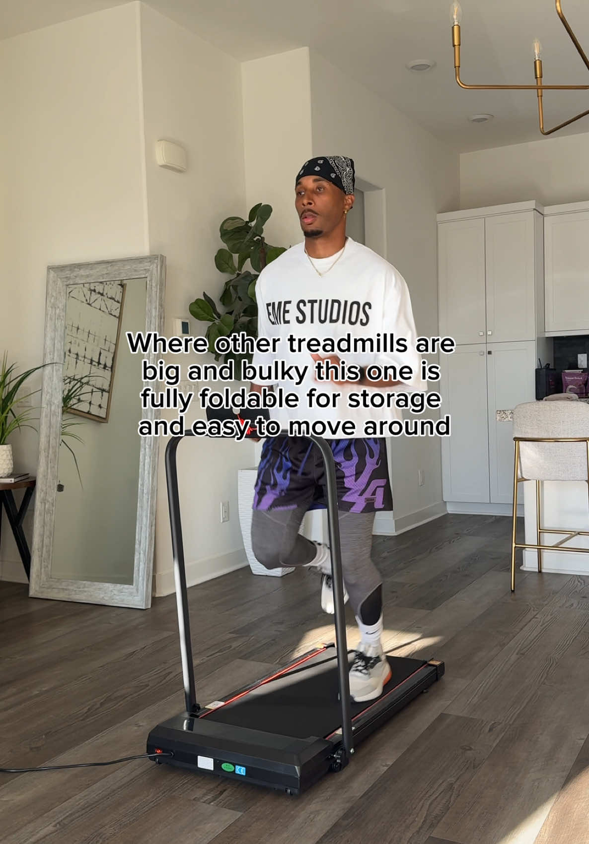A post by @bdash_2 on TikTok caption: I finally got one! #UMAY #treadmill #walkingpad #underdesktreadmill #hometreadmill #gymequipment #workfromhome  