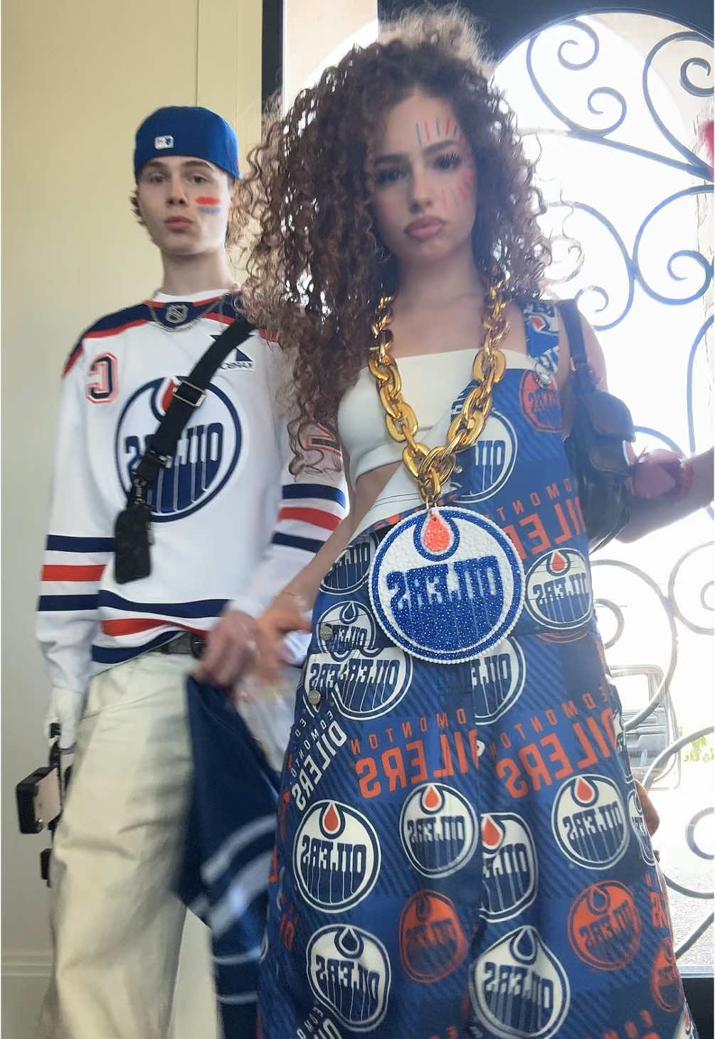 A post by @eliana.kalogeras on TikTok caption: OILERS YUHHH @Noah Risling 