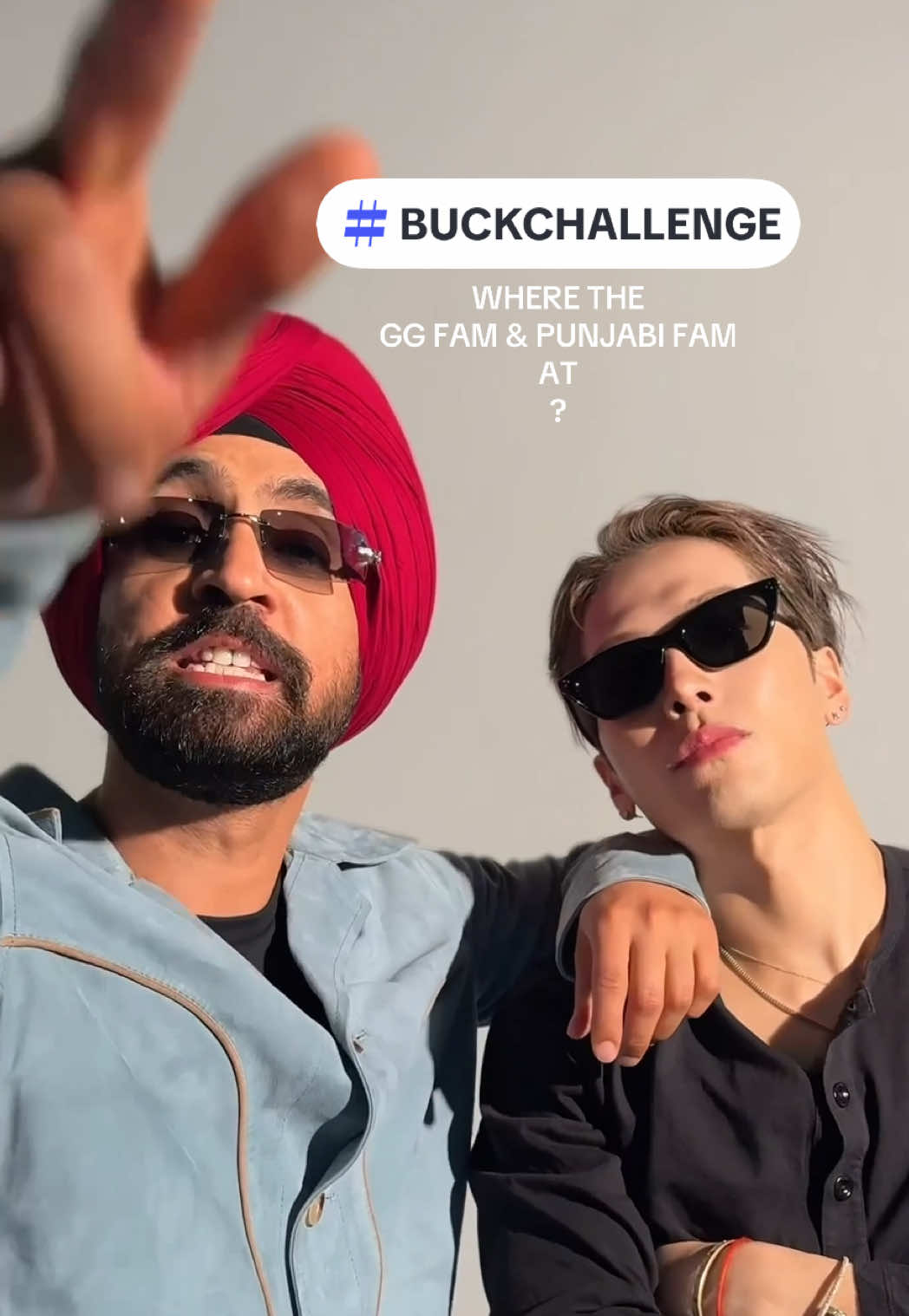 A post by @jacksonwang on TikTok caption: WHERE THE GG FAM & PUNJABI FAM AT ? . ONE FAM . @Shivaeya  #BUCK #MAGICMAN2 #DILJITDOSANJH #JACKSONWANG  #BUCKCHALLENGE 