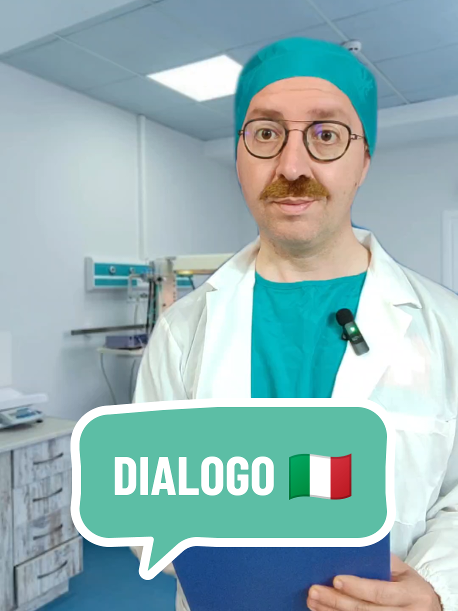A post by @funandeasyitalian on TikTok caption: 🔴DIALOGO 🇮🇹 ❗Informazioni sul libro nel link di questo canale 📗😉 ⏩Traduzione del dialogo 👇 ▪️BUONGIORNO! = Good morning!  ▪️BUONGIORNO, DOTTORE. IO PARLO POCO ITALIANO = Good morning, doctor. I speak little Italian. ▪️VA BENE. QUAL È IL PROBLEMA? = All right. What's the problem? ▪️A VOLTE PA... PA... PARLO COSÌ = Sometimes I talk like this. ▪️A VOLTE BALBETTI. IL PAZIENTE BALBETTA = Sometimes you stutter. The patient stutters. ▪️SÌ. E IL MIO CUORE FA BUM, BUM, BUM = Yes. And my heart goes BUM, BUM, BUM! ▪️HAI LE PALPITAZIONI: QUANDO IL CUORE BATTE VELOCEMENTE, FORTE O IN MODO IRREGOLARE. IL PAZIENTE HA LE PALPITAZIONI. E QUESTO QUANDO SUCCEDE? = You have palpitations: when your heart beats fast, loud or irregularly. The patient has palpitations. When does this happen? ▪️QUANDO DEVO PARLARE ITALIANO. CO... COME ADESSO = When I have to speak Italian. Like now. ▪️HO CAPITO. NON È GRAVE. È LA PAURA DI PARLARE ITALIANO = I understand. It's not serious. It's the fear of speaking Italian. ▪️COSA DEVO FARE? = What should I do? ▪️TI CONSIGLIO QUESTO LIBRO. CONTIENE DIALOGHI BREVI E SEMPLICI. TI AIUTERANNO A COMUNICARE IN ITALIANO IN MODO NATURALE = I recommend this book. It contains short and simple dialogues. They will help you communicate in Italian in a natural way. ▪️TROVO IL LIBRO IN FA... FARMACIA? = Can I find the book in the pharmacy? ▪️NO. ADESSO TI DO IL LINK CON TUTTE LE INFORMAZIONI = No. I will now give you the link with all the information. ▪️GRAZIE, DO... DOTTORE! = Thank you, Doctor! ❓Questo dialogo è stato utile? 🙂 Un abbraccio! 😉 Marco #aprenderitaliano #learnitalian #italianlanguage #italianlessons #aulasdeitaliano #italianclasses #conversazioniitaliane #italiandialogues  #italianconversations #hanlaritaliano #hanlaritaliano #funandeasyitalian #italianoquotidiano #funandeasyitalian #shortitalianconversation  #funitalian #shortitaliandialogue