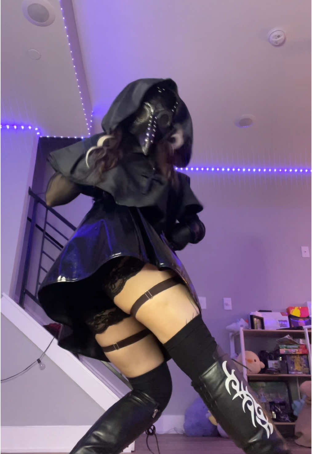 A post by @slimthicccsenpai on TikTok caption: Getting ready for hot plague summer dc: @Lea Joy #macarena #fyp #plaguedoctor 
