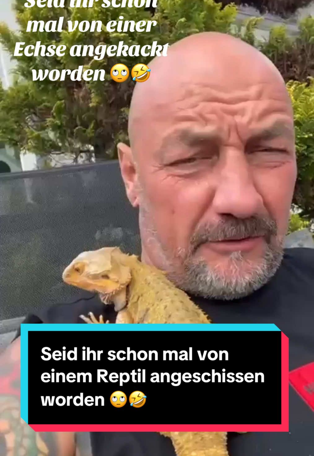 A post by @tattookrause on TikTok caption: Seid ihr schon mal von einem Reptil angekackt worden …🙄🤣 #ffür #fy #fyp #fypシ 