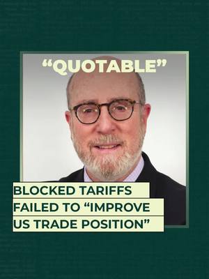 A post by @aljazeeraenglish on TikTok caption: Financial analyst Robert Scott explains the alternatives available to the #Trump administration, after a #US trade court blocked the president's global tariffs.