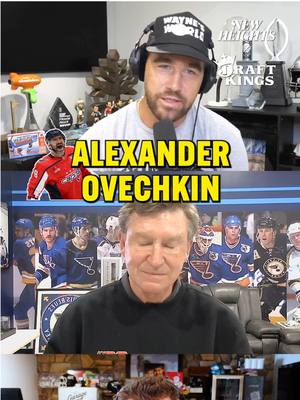 A post by @newheightshow on TikTok caption: Gretzky knew Ovechkin had a chance to break his record all the way back in 2006 🤯 @DraftKings 