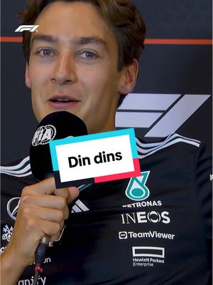 A post by @f1 on TikTok caption: i fear this meal is becoming our new roman empire 🥲 #F1 #formula1 #spanishgp #georgerussell #alexalbon #dinner 